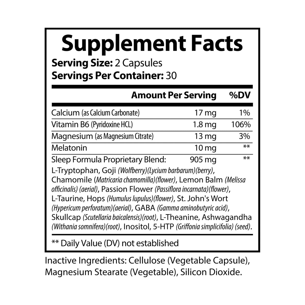 Sleep Supplement by Navy Lanier (60 Capsules)