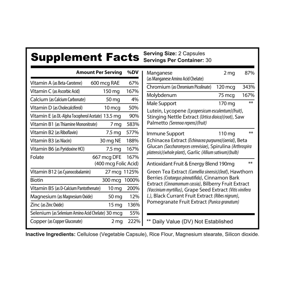 Multivitamin for Men Supplement by Navy Lanier (60 Capsules)