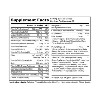 Multivitamin for Men Supplement by Navy Lanier (60 Capsules)